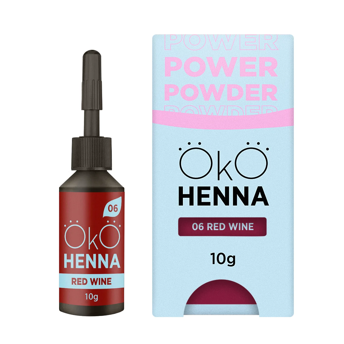 OKO Power Powder, Henna 06 Red Wine, 5g-10g