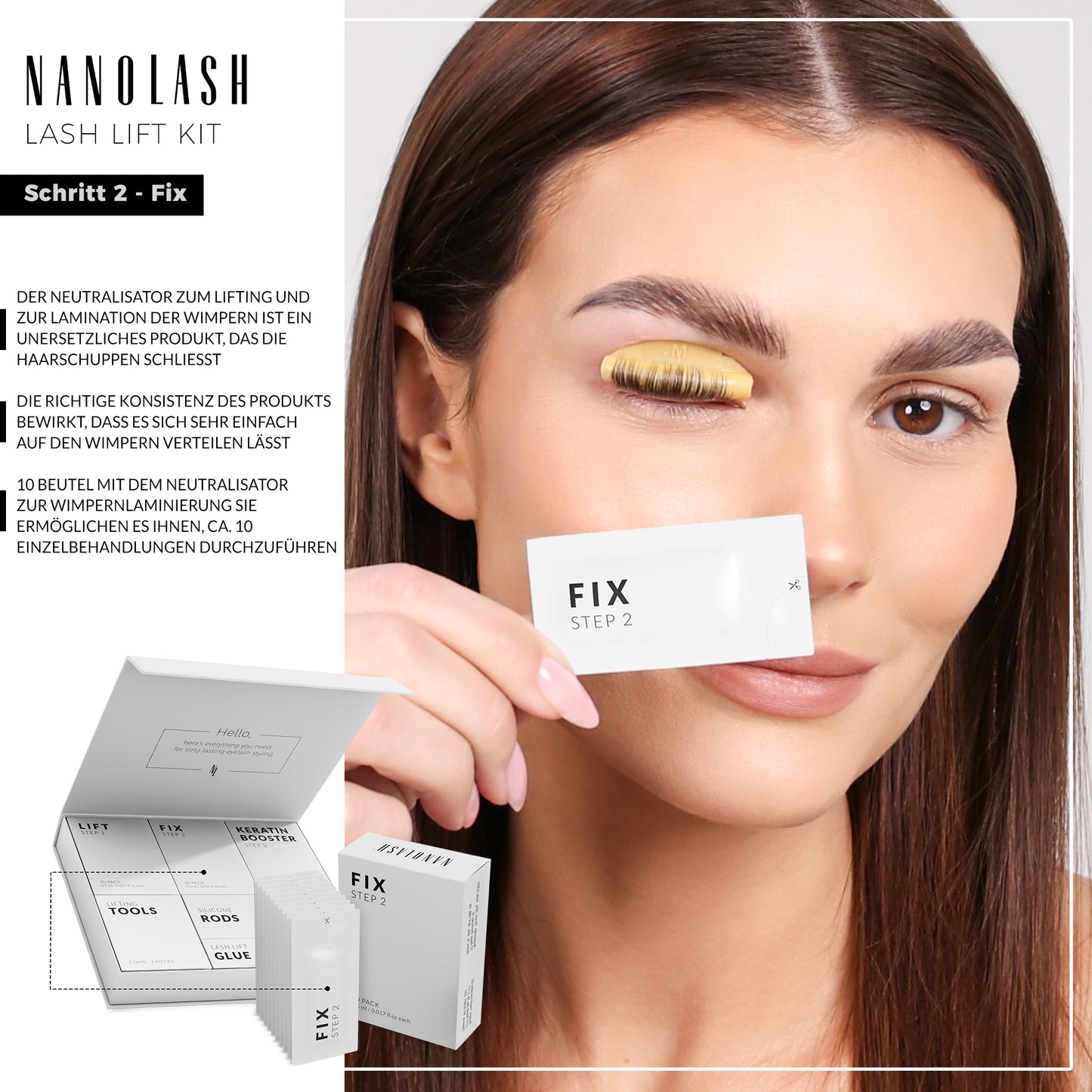 SCHRITT 2 NEUTRALISATOR ZUM LIFTING UND ZUR LAMINATION DER WIMPERN