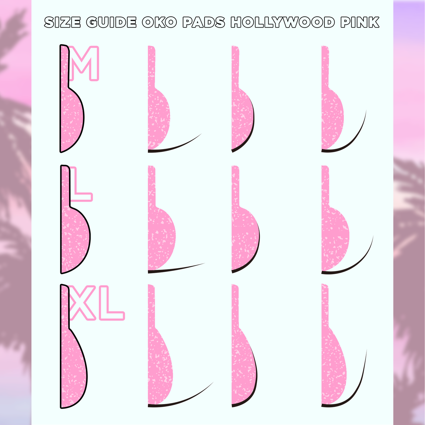 Lash Lifting Pads OKO Hollywood Pink, 3 Paare