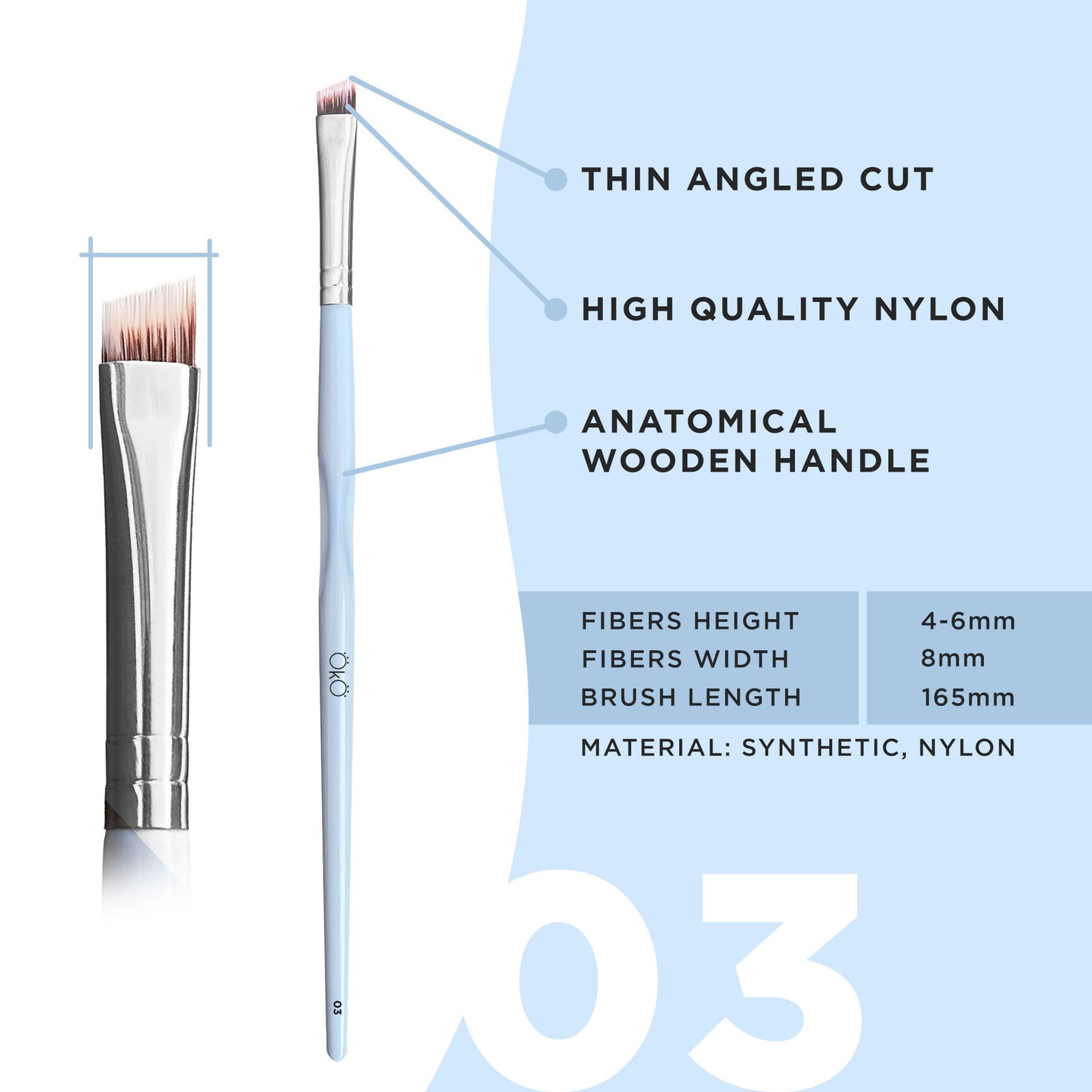 Angled Pinsel OKO 03