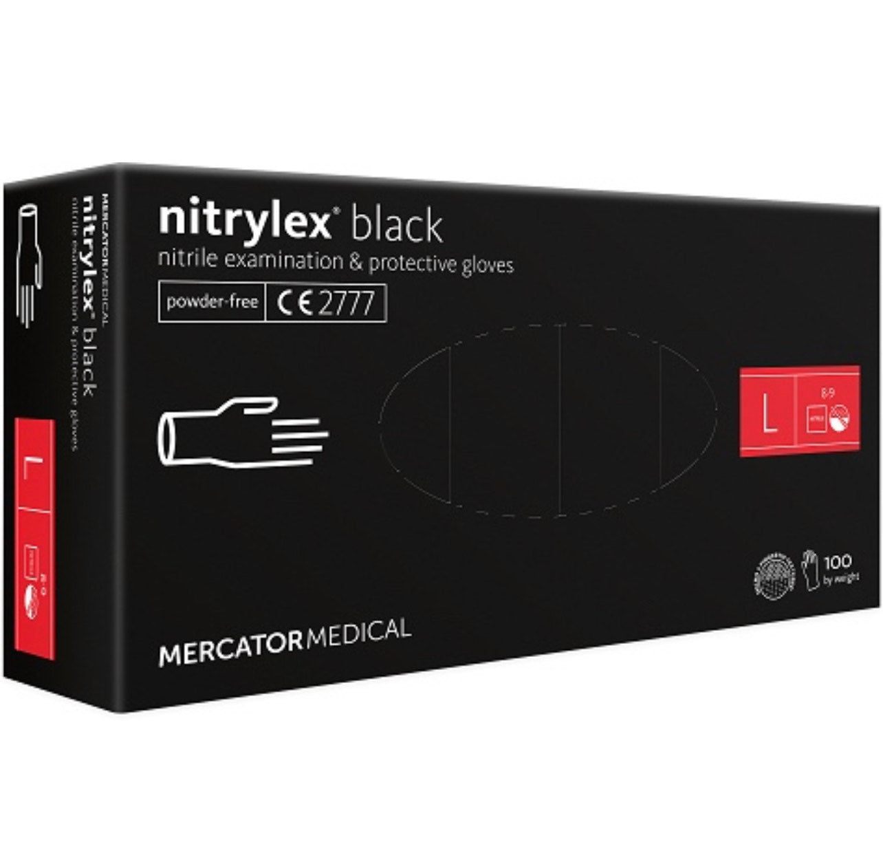 Einmalhandschuhe Nitril/Puderfrei /Latexfrei -Schwarz PMU/TATTOO