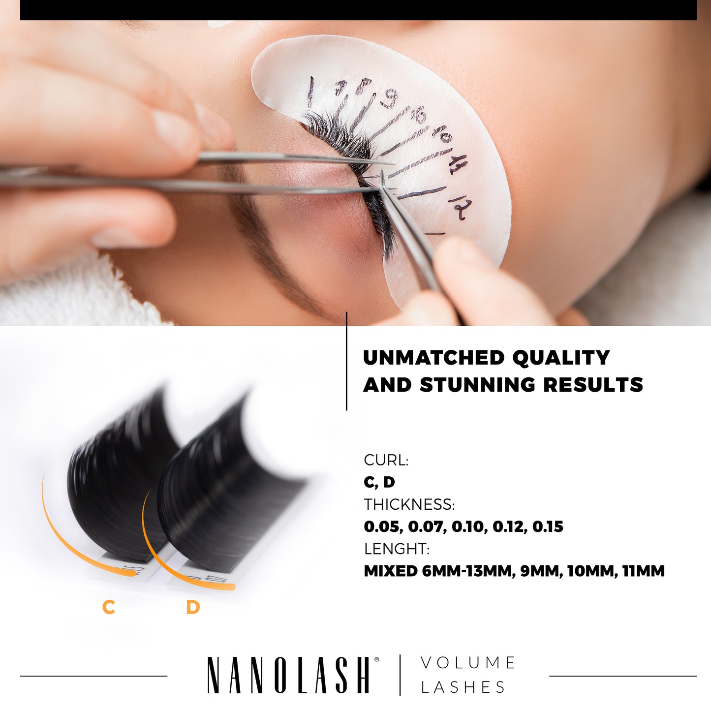 KÜNSTLICHE WIMPERN ZUR VOLUMENVERLÄNGERUNG