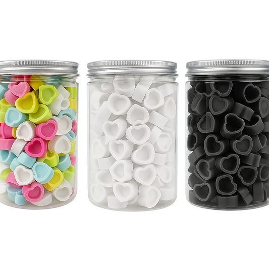 Farbkappen Silicon 200 Stk. Herz