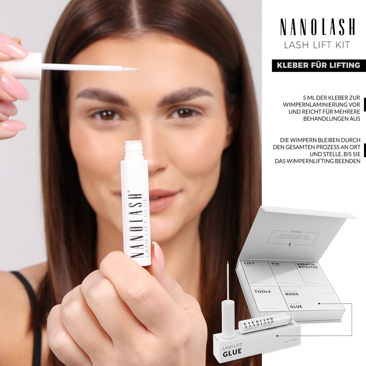 KLEBER FÜR LIFTING UND LAMINIERUNG DER WIMPERN