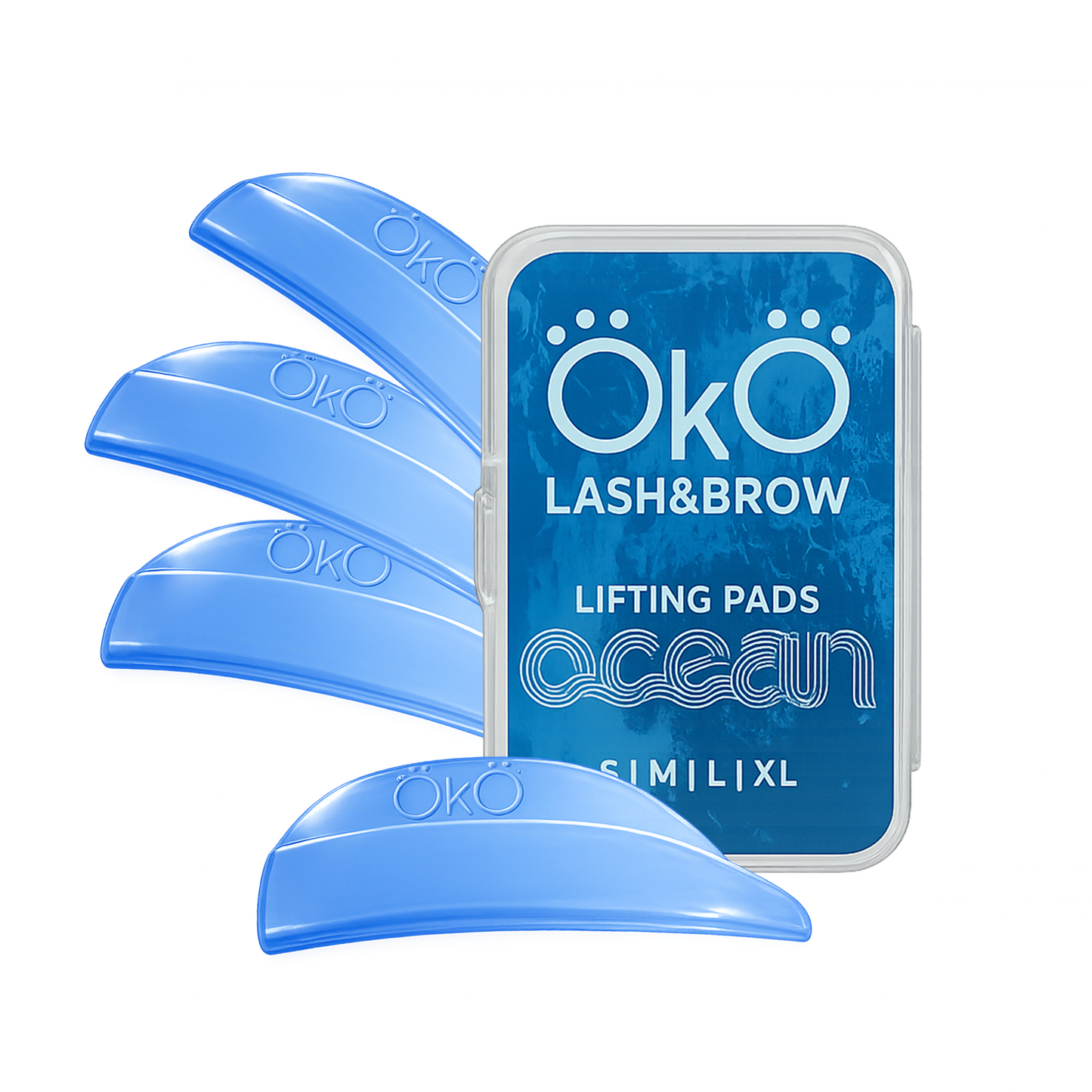 OKO Lash&Brow Ocean Eyelash Lamination Roller Set, 4 Paare (S, M, L, XL)