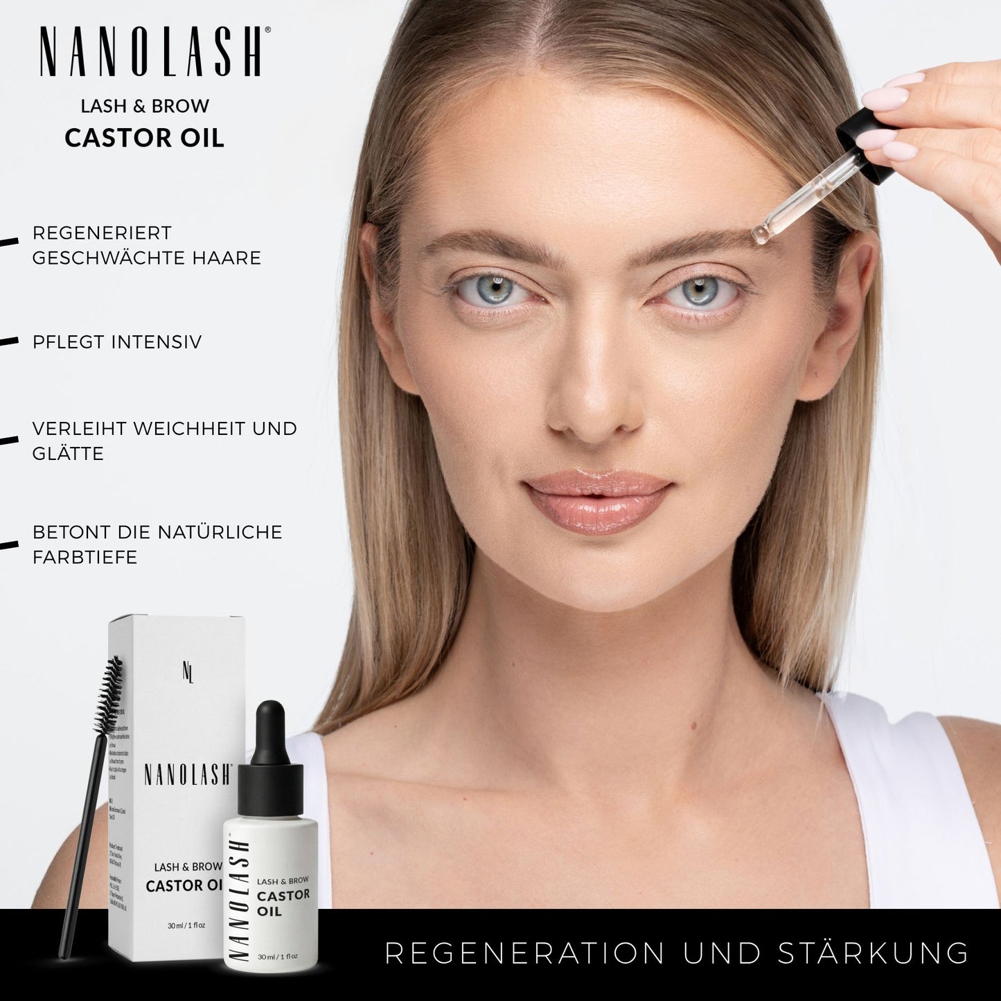 Rizinusöl für Wimpern und Augenbrauen