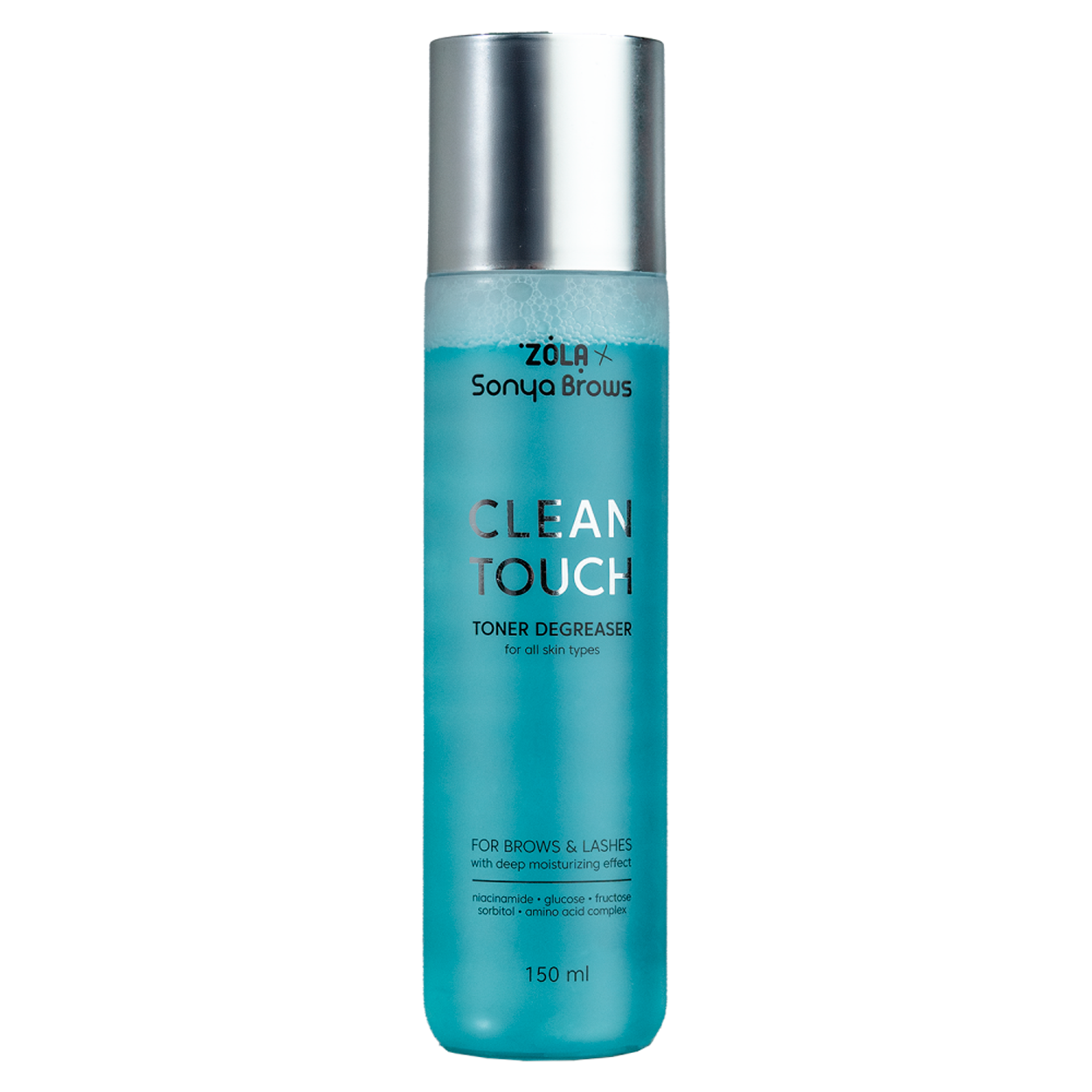 ZOLA x Sonya Brows Toner Entfetter für Augenbrauen und Wimpern Clean Touch, 150 ml
