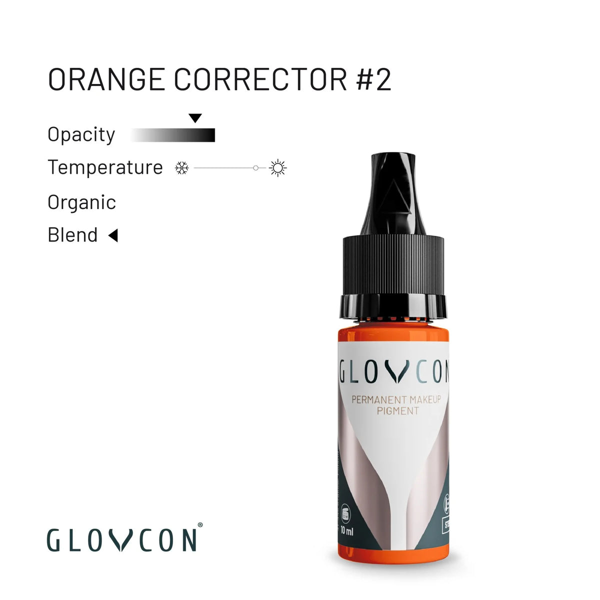 GLOVCON PMU Pigment - Orange Corrector #2 10ml