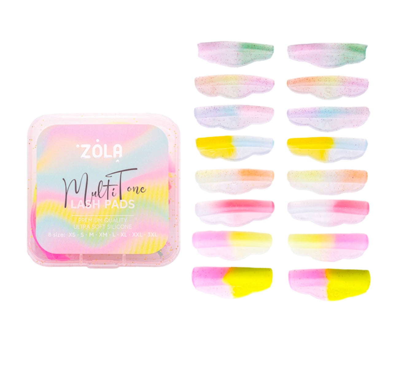 ZOLA Silikonrollen Multi Tone, 8 Paare