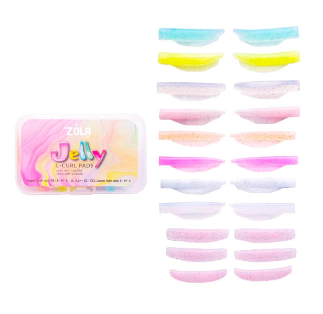 ZOLA Silikonrollen Jelly L-Curl, 8 Paare