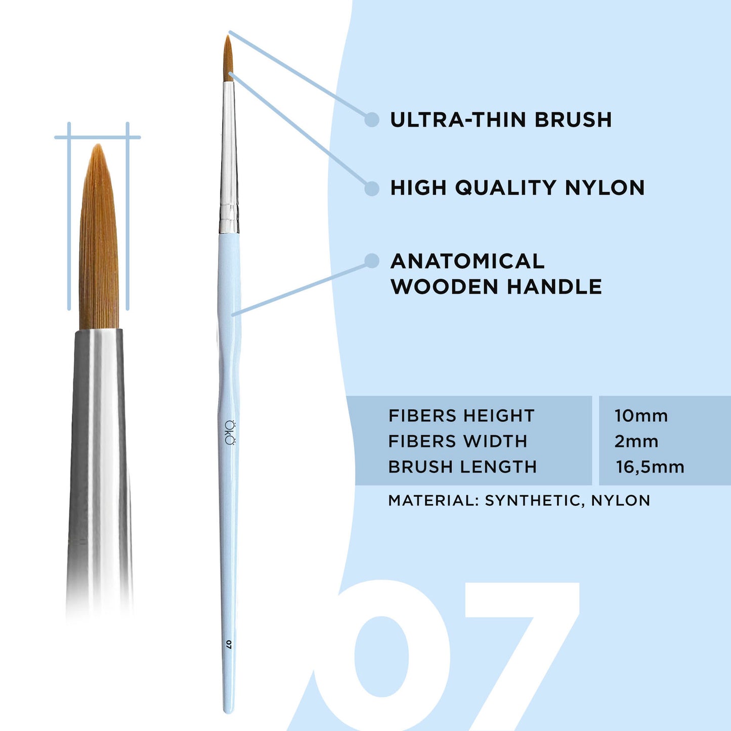 Ultra-Dünner Pinsel OKO 07