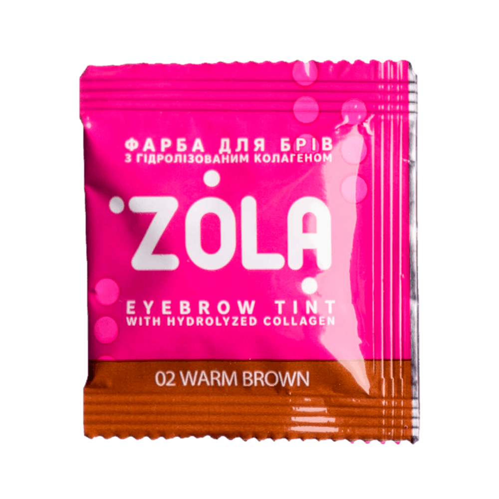 ZOLA Augenbrauenfarbe mit Kollagen 02 Warmbraun 5ml