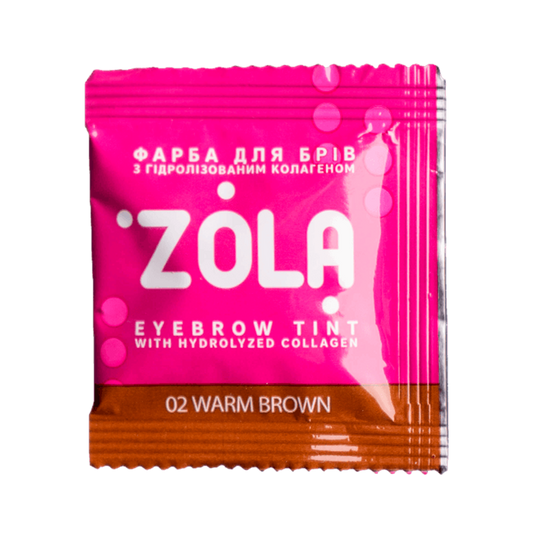 ZOLA Augenbrauenfarbe mit Kollagen 02 Warmbraun 5ml