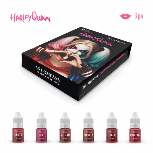 Lippen Set Harley Quinn by AS COMPANY & Alla Budaragina (Hybrid, 6x6 ml)