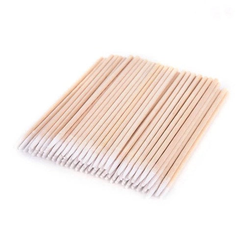 Pack of 100 cotton swabs ear swabs disposable cosmetic swabs small head PMU